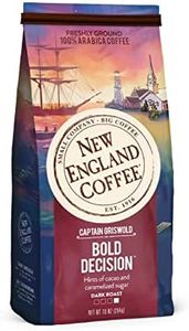 New England Coffee Bold Decision Dark Roast Ground Coffee, 10oz Bag (Pack of 1)