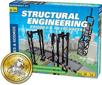 Thames & Kosmos | 625414 | Structural Engineering | Bridges & Skyscrapers |Science & Engineering Kit | Build 20 Models | Learn About Force, Load, Compression, Tension | Ages 8+