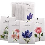 Rose Cottage 12Packs Closet Air Freshener Flower Scented Sachets Bags for Drawer and Closet Fresh Scents Freshener Clothes 4 Scents Sachets Set