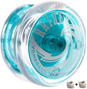 Yomega Raider - Professional Responsive Ball Bearing Yoyo, Great for Kids, Beginners and for Advanced String Yo-Yo Tricks and Looping Play. + Extra 2 Strings & 3 Month Warranty (Light Blue)