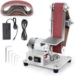 Electric Belt Sander, 300W Mini Belt Sander, Multifunctional Polishing Grinder Aluminium Alloy DIY Cutter Edge Sharpener (895 Motor)