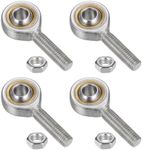 uxcell 4pcs SA8T/K 8mm Rod End Bearing M8x1.25 Male Left Hand Thread, Cast Iron Rod End Joints with Jam Nut