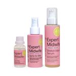My Expert Midwife Pregnancy and Birth Essentials - with Fantastic Skin Elastic Stretch Mark Cream, Peri Prep Perineal Massage Oil and Spritz for Bits Postnatal Relief Spray