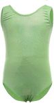 Rosdeer Gymnastics Leotard for Little Girls' One-piece Tumbling Dancing Tank Gymnastics Leotard 2-11 Years, Green, 4-5Years(120)