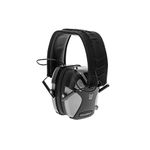 Caldwell E-Max PRO - ADULT Gray - Low Profile Electronic 23 NRR Hearing Protection with Sound Amplification - Adjustable Earmuffs for Shooting, Hunting and Range