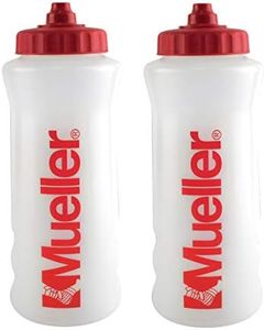 Mueller Quart Bottle w/Sureshot Squeeze, Natural Color w/Red Letters (2-Pack)