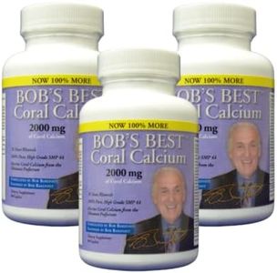 Bob's Best Coral Calcium 2000mg, 3 PACK of 90 Caplets NEW IMPROVED FORMULATION! by Bob's Best