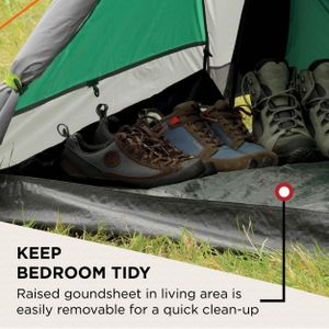 Coleman Kobuk Valley 3 Plus BlackOut Bedroom Tent – 3-Person Waterproof Dome