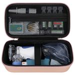 Elonbo Carrying Case for Portable Handheld Inhaler Nebulizer Machine for Adults and Kids, Asthma Inhaler Travel Case, Handheld Mesh Atomizer Machine Holder, Inhaler Spacer Bag, Rose Gold. (CASE ONLY)