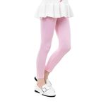 SYGA Girls Leggings, Soft & Stretchable Cotton Infant Toddler Leggings, Suitable for All Seasons, Size 4-5 Years(Pink)