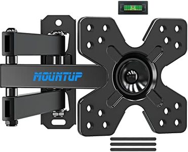 MOUNTUP TV Monitor Wall Mount Swivel and Tilt for Most 13-30 Inch LED LCD Flat Curved TVs, Full Motion Corner TV Wall Mount TV Bracket with Articulating Arm, Max VESA 100x100mm up to 33lbs, MU0046