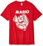 Nintendo Men's So Mario T-Shirt, Red, Large