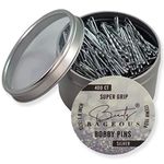 Super Grip Silver Bobby Pins - 400 Ct - Handy Reusable Tin