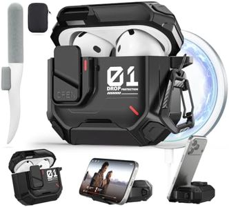 for Airpods 4 Case Cover with Magnetic Lock Lid, Black