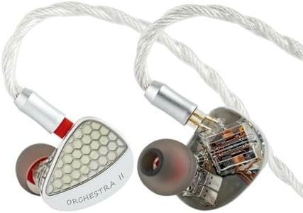 Linsoul Kiwi Ears Orchestra II 10BA Professional in-Ear Monitor, HiFi Wired IEM Earbuds with Superlative Tonal Balance, Handcrafts Shell for All Individuals and Music Genres (Silver)