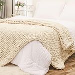 Bigacogo Chunky Knit Blanket Throw 