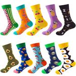 Dress Socks for Mens Womens Colorful Funny Novelty Crew Socks 10 Pack