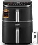 COSORI Turbo Tower Pro Dual Air Fryer, 10.8L Ceramic Coating, Stacked Space-Saving Design, DualBlaze Even Heat Tech, Rapid Heat System for Faster, Crispier Cooking, Smart Control, Energy Efficient