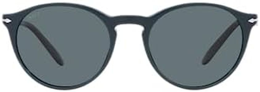 Persol Unisex's Po3092sm Steve McQueen Sunglasses, Dusty Blue/Dark Blue Polarized, 52 mm