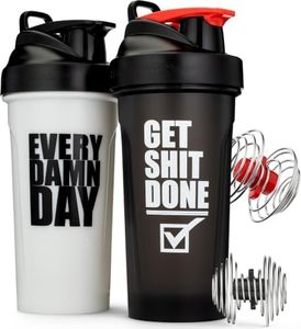 Hydra Cup 2 Pack 28oz Motivational Protein Shaker Bottle (Get it/Day)
