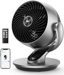 Dreo Smart Table Fan for Bedroom, 28dB Silent Air Circulator Fan with Remote, 7 Inch Diameter Cooling Quiet Desk Fan, 120° Vertical Manual+90° Horizontal Oscillating, 4 Speeds, 5 Modes, 12H Timer