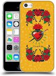 Official Frida Kahlo Heart and Roses Icons Soft Gel Case Compatible for Apple iPhone 5c