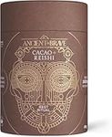 Ancient + Brave Cacao + Reishi 250g Tub - High Grade Nutritious Raw Cacao, Reishi Mushroom, Baobab and Chicory - Smooth Chocolate Blend - Stress Reducing
