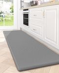 DEXI Kitchen Rug Anti Fatigue Mats for Floor, Non Skid Cushioned Comfort Standing Kitchen Mat Waterproof Runner Mat, 17"x95", Grey