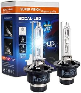 SOCAL-LED 2x D2S HID Bulbs 35W AC Factory Xenon HID Headlight Direct Replacement 6000K Crystal White