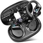 Wireless Earbuds Sport, Bluetooth 5.4 Headphones 75H Playback Over-Ear buds with 4 ENC Noise Canceling Mic, Wireless Headphones Deep Bass Earphones with Earhooks IP7 Waterproof LED Display for Running