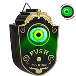 Halloween Decorations, Halloween Doorbell, Animated Eyeball with Spooky-Sounds, Creepy Animated Eyeball, Trick Or Treat Event for Haunted House Halloween Party