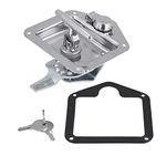 Folding T-Handle Latch,Stainless Steel Folding T-Shape Handle Lock Tool Box Keys Kit for Truck Trailer