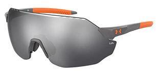 Under Armour Non-Polarized Rectangular Unisex's Sunglasses-(UA HALFTIME KB7 99QI| Grey color