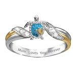 JIAKECHONG Animal Turtle Ring for Mom Women Zircon Ring Simulated Diamond Statement Ring Size 5 6 7 8 9 10 (Multicolor, 10)