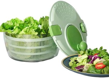 4L Multifunction Vegetable Dryer, Salad Drainer Bowl, PP Salad Spinner Salad Drainer Bowl for Home Kitchen (Green)