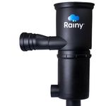 Rainy FL - 500 Self-Cleaning + Dual Intensity Rainwater Harvesting Filter Suitable for Area Upto 5400 Square Feet, Black,Installation Kit