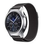 Dealfreez SIKAI Milanese Loop 22mm Metal Stainless Steel Band for Samsung Gear S3 Classic/Frontier/Samsung Galaxy Watch46mm / Fossil Q Founder/Fossil Q Grant/Amazfit Pace/Stratos (Black)