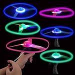 6 Pieces Flying Toys Light up Disco