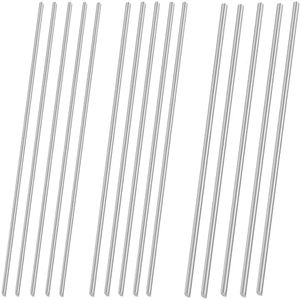 BBYPP 15PCS Stainless Steel Rods 40cm, 304 Stainless Steel Round Rod Bar, Length 40cm/16 inch, 3 Diameters Stainless Steel Round Solid Metal Rod 3mm 4mm 5mm for DIY Craft