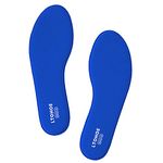 Memory Foam Insoles for Men and Women, Cushioned Shoe Insoles for Running Shoes, Trainers, Work Boots and Walking Shoes, Shock Absorbing Foot Pain Relief Comfort Inner Soles 8mm Women Blue 6 UK