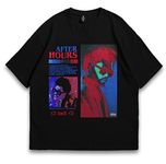 I-Drip Weeknd After Hours Oversized Graphic Crew Neck Black T-Shirt (L)