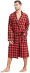 FashGudim Mens Buffalo Plaid Robe C