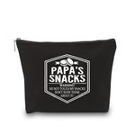 WCGXKO Papa Gift Father’s Day Gift for Papa Grandpa Papa Zipper Snack Bag Grandfather Birthday Gift (Papa's Snacks CA)