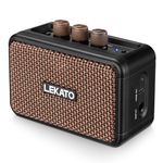 Mini Guitar Amp, LEKATO 5W Wireless Rechargeable Electric Guitar Amplifier with CLEAN/OVERDRIVER Effects, Bluetooth 5.0 Portable Practice Guitar Amp for Home Practice and Music Party