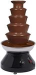 Subiudzzh 5 Tiers Commercial Chocolate Fountain, 230W Stainless Steel Hot Fondue Fountain Machine Fondue Chocolate with Cleaning Brush Capacity 7 Lbs for Celebrations, Christmas Event