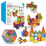 Little Sharks Magnetic Building Tiles for Kids | Educational STEM Toy for 3+ Boys & Girls | 3D Building Blocks for Learning Colors, Shapes & Problem-Solving | Ideal Gift for Children (60 Pcs)