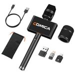 COMICA Revo S Wireless Handheld Interview Microphone USB-C, Cardioid Condenser Rechargeable Reporter Microphone for Phone, Professional Recording Mic for Speech, Street Interviews