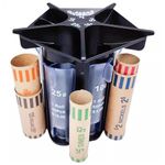 Suweiyuanshiyi Coin Sorter Tube Coin Counter with Coin Wrappers, 5-in-1 Change Sorter Change Counter Machine, Coin Organizer & Coin Holder Coin Roller, Use with Coin Bank Coin Jar, Super Easy to Use