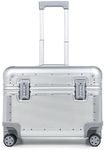 Perle Path All Aluminum Rolling Camera Case, Pilot case, Camera roller bag, Carry on, Hard Shell Photography Equipment suitcase with 4 Wheels and Telescopic Handle (Siver （only luggage)
