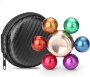 Rainbow Fidget Spinner Ball Metal Fidget Toy for Kids Adults, Stress Anxiety Relief Reducer Finger Hand Spinner Spinning Top Focus Toy Fingertip Gyro Birthday Gift Easter Basket Stuffers Egg Fillers